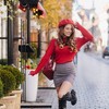 Skeleteen Womens French Style Beret Costume Accessory - Red - 3 of 4