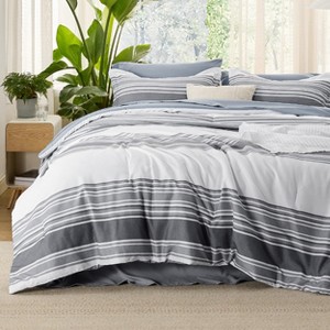 5/7 Pcs Bedding Set with Cationic Dyeing for Striking Double-Sided Contrast - 1 of 4