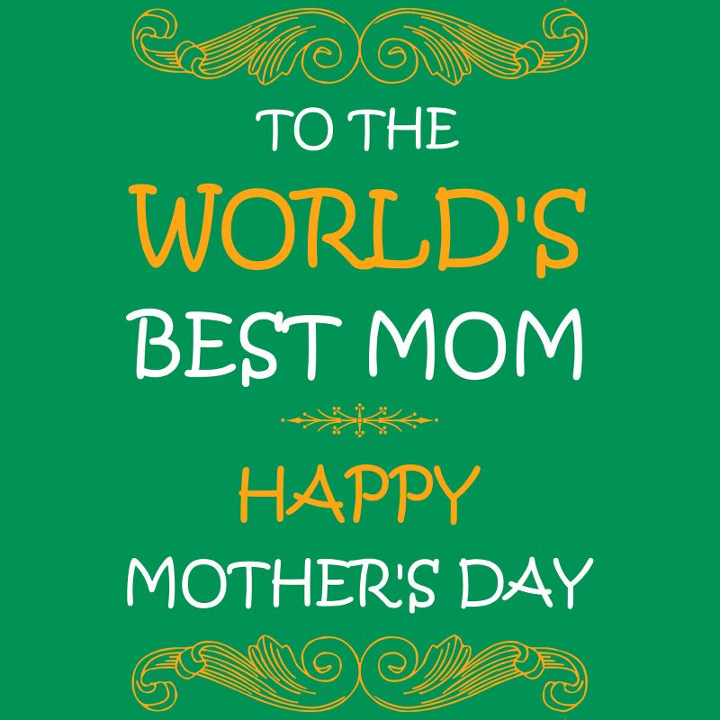 Junior's Design By Humans Happy Mother's Day World's Best Mom By tmsarts T-Shirt, 2 of 3