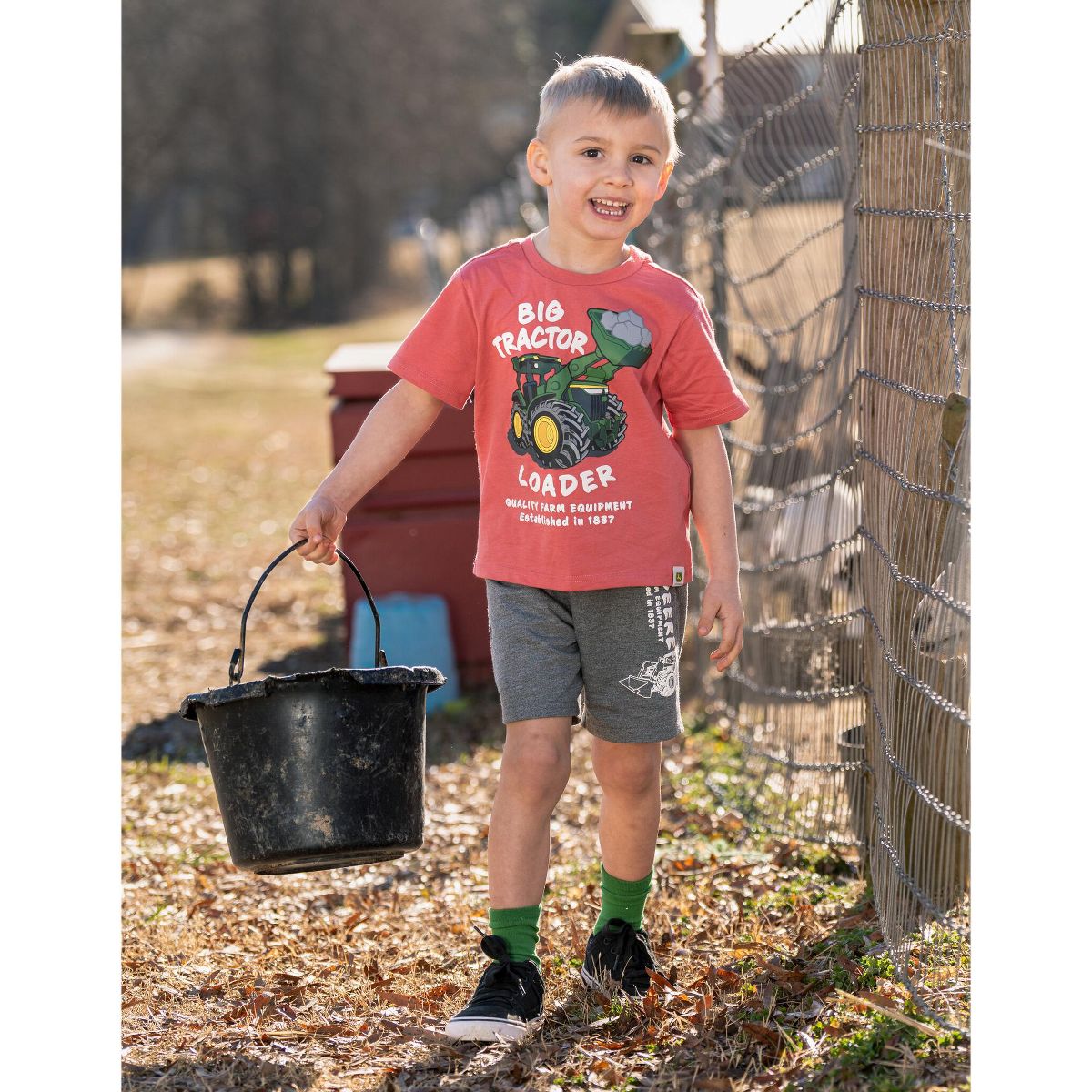 John Deere T-Shirt and French Terry Shorts Outfit Set Toddler - thumbnail 3