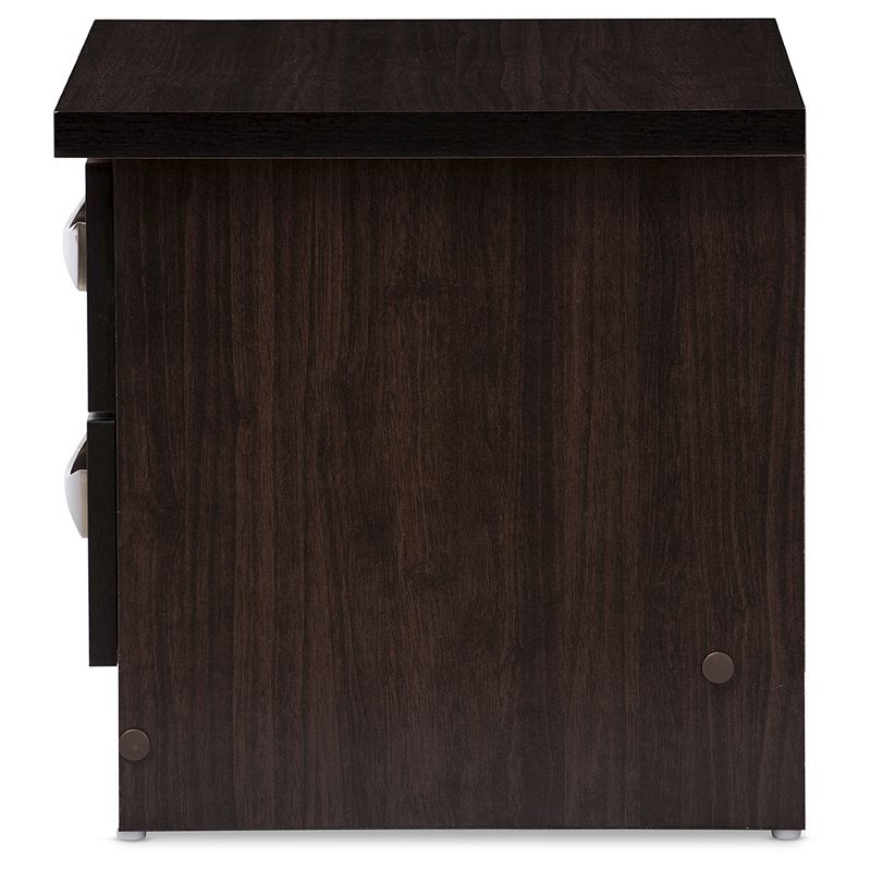 Colburn Modern And Contemporary 2 - Drawer Wood Storage Nightstand Bedside Table - Dark Brown Finish - Baxton Studio, 4 of 6