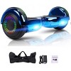 GlareWheel M3 Hoverboard LED Light Bluetooth Chrome Blue - 3 of 4