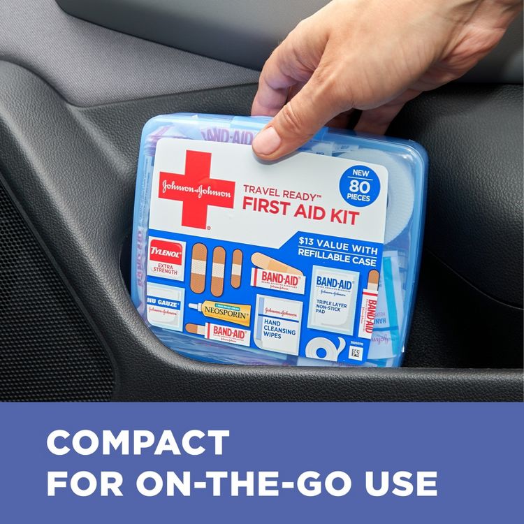 Johnson & Johnson First Aid Kit - 80ct, 3 of 8