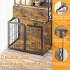 Coucheta Dog Crate Furniture - Heavy Duty Wooden Pet Kennel with 4 Doors & Storage Shelves for Small/Medium Dogs - 3 of 4