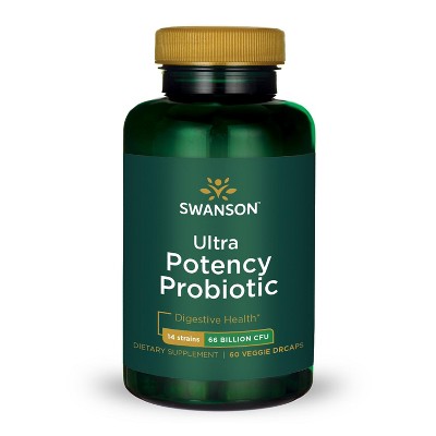 Swanson Ultra Potency Probiotic 66.5 Billion Cfu, 60 Veggie Embo Ap Caps.