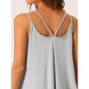 cheibear Women's U-neck double Straps Cami Tank Shorts 2 Piece Pajama Set - 4 of 4