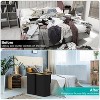 NewHome"2Pcs Collapsible Bamboo Laundry Hamper with Lid, Handle & Removable Bag, 100L Capacity"Grey - 3 of 4
