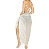 LA LEELA Women's Beachwear Summer Bikini Wraps Sarong Swim Cover Up Wrap Skirt Swimwear Swimsuit Beach Coverups for Women One Size White,Floral - 3 of 4