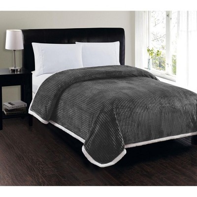 Plazatex Soft Plush Corduroy High Pile Fleece Lined Oversized Blankets All Season Comfort for Bedroom or Lounging on Couch