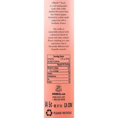 CÎROC Peach Vodka - 750ml Bottle