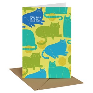 Recycled Paper Greetings Father's Day Card for Dad Cats Even If I Had Nine Lives - 1 of 3