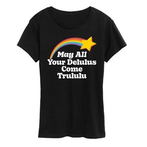 Women's - Instant Message - Delulus Come Trululu Short Sleeve Graphic T-Shirt - 1 of 4