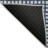 Navy Blue And Ivory Geometric Washable Indoor Outdoor Area Rug - 4 of 4