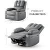 Oversized Padded Swivel Rocking Recliner Chair with Heat and Massage – Comfy Faux Leather Swivel Rocker Reclining Single Sofa for Adults - 3 of 4