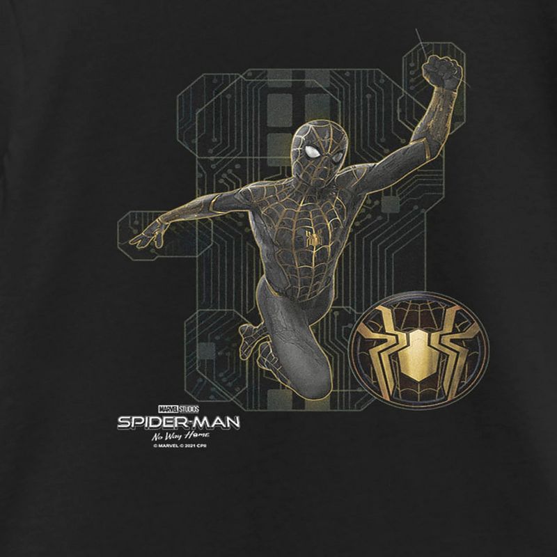 Girl's Marvel Spider-Man: No Way Home Black Suit Tech T-Shirt, 2 of 5