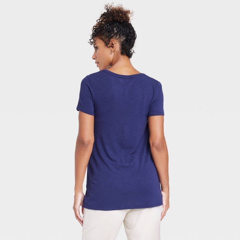 Short Sleeve V-Neck with Side Zip Nursing Maternity T-Shirt - Isabel Maternity by Ingrid & Isabel™, 2 of 5