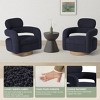 WestinTrends Alexandria Mid-Century Modern Faux Shearling Swivel Barrel Accent Chair - 4 of 4