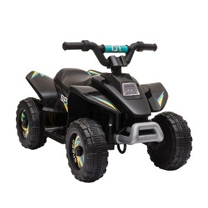 Aosom 6V Kids ATV Ride on 4-Wheeler Car Electric Quad Toy Battery Powered Vehicle with Forward/ Reverse Switch for 3-5 Years Old Toddlers Black - 1 of 4