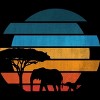 Junior's Design By Humans African safari sunset By taisonjec T-Shirt - 2 of 3