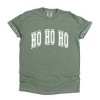 Simply Sage Market Ho Ho Ho Varsity Thick Outline Garment Dyed Tee - S - Moss - 2 of 4