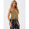 INSPIRE CHIC Women's Sequined Shining Adjustable Straps Club Party Sparkle Cami Top - 2 of 4