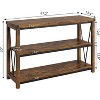 Farmhouse Entryway Table,3 Tier Wood Console Table for Living Room, Farmhouse Sofa Tables Behind Couch, Hallway Table for Foyer - 2 of 4