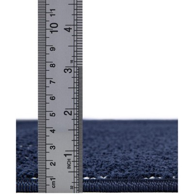 Navy Blue Geometric Square Outdoor Rug 7'10"