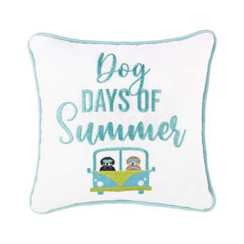 C&F Home 10" x 10" Dog Days Of Summer Embroidered Throw Pillow