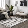 Nuloom Kellina Plaid High/Low Tassel Indoor Area Rug 4' x 6' in Gray - 2 of 4