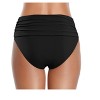 FIONECA Women's High Waisted Bikini Bottom Tummy Control Ruched Bathing Suit Swim Bottom - 2 of 4