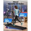 15% Incline Walking Pad Treadmill with Handle Bar - 2.5HP Quiet Folding Treadmill for Home Office Under Desk Portable Walking Pad with 300LBS Capacity - 3 of 4