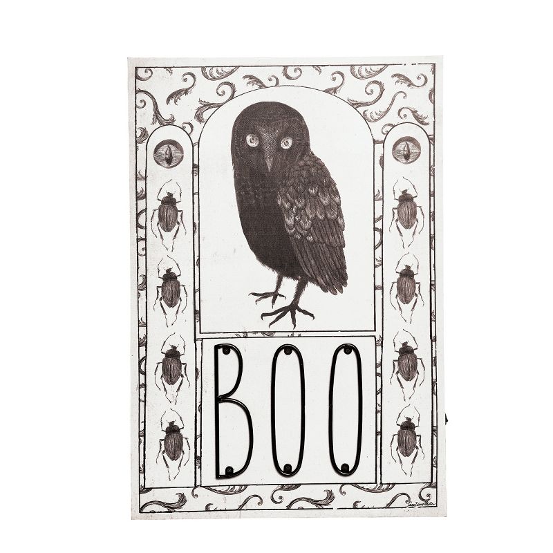 Gallerie II Boo Owl Halloween Light-Up Led Wall Art Decor Decoration 15.75 x 0.98 x 23.75 Inches., 1 of 3