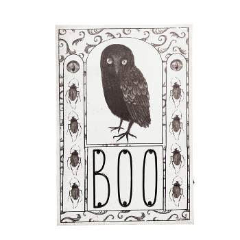 Gallerie II Boo Owl Halloween Light-Up Led Wall Art Decor Decoration 15.75 x 0.98 x 23.75 Inches.