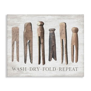 Stupell Industries Rustic Laundry Phrase Canvas Wall Art - 1 of 4