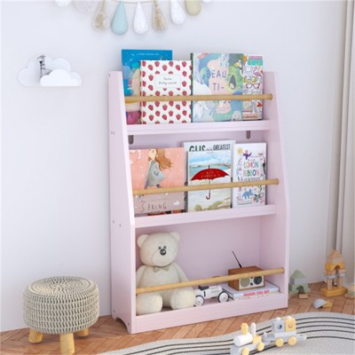 SKRAN 3-Tier Kids Bookcase, Multi-Functional Bookshelf Toy Storage Bin Floor Cabinet, Helps Keep Bedrooms, Playrooms, and Classrooms Organized