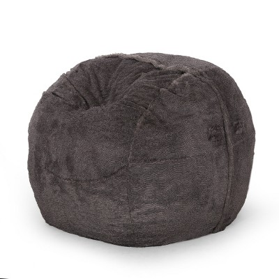 Airsurfer Large Charcoal Gray Bean Bag Chair Cozy Relaxation Bean Bag Casual Seating for Living Room Comfort