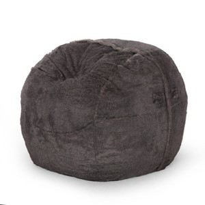 Airsurfer Large Charcoal Gray Bean Bag Chair Cozy Relaxation Bean Bag Casual Seating for Living Room Comfort - 1 of 4