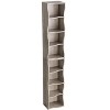 Spassway Decorative Storage Cabinet with Adjustable Shelves 8-Layer Tall Narrow Bookshelf Display Cabinet Media Racks Kids Bookcase Toy Organizer - 3 of 4