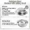 Colander Bowl Set with Microporous for Washing Rice, Pasta, Spaghetti, Fruits, Dishwasher Safe(2PC) - 3 of 4