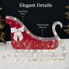 Best Choice Products Lighted 2D Reindeer & Sleigh Set Outdoor Décor w/ Warm White LED Lights - 3 of 4