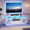 TV Stand for 65 70 Inch TV with Drawer and Adjustable Shelves, Modern Entertainment Center with Power Outlets and LED Lights,for Living Room, Bedroom - 2 of 2