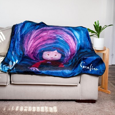 Coraline Fleece Throw Blanket with Sherpa Lining, 45 x 60 Inches