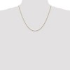 Black Bow Jewelry 1mm, 14k Rose Gold, Diamond Cut Solid Spiga Chain Necklace - 2 of 4