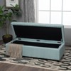 DSVIMOY 50-inch Wide Contemporary Rectangle Storage Ottoman Upholstered Bench, for Living Room, Entryway and Family Room, Blue, 50.8"*19"*16" - 4 of 4