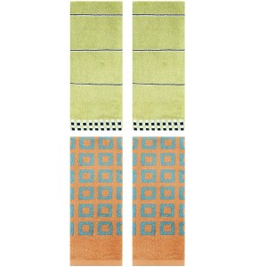 REGALWOVEN 4 Pcs Geometry Absorbent Soft Decorative Bathroom Hand Towel - 1 of 4