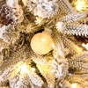 LuxenHome 3-Piece Pre-Lit Snowy Branches Artificial Christmas Tree Set with Metal Base Green - 3 of 4