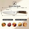 imarku Chef Knife – 8-Inch Pro Kitchen Knife, Japanese SUS440A Stainless Steel Sharp Blade, Ergonomic Handle, Orange - 3 of 4