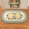 Collections Etc Magnolia and Hummingbird Skid-Resistant Oval Accent Rug - 2 of 3