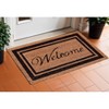 HomeRoots 18" X 30" Natural And Black Striped Border Welcome Outdoor Coir Door Mat - 2 of 4