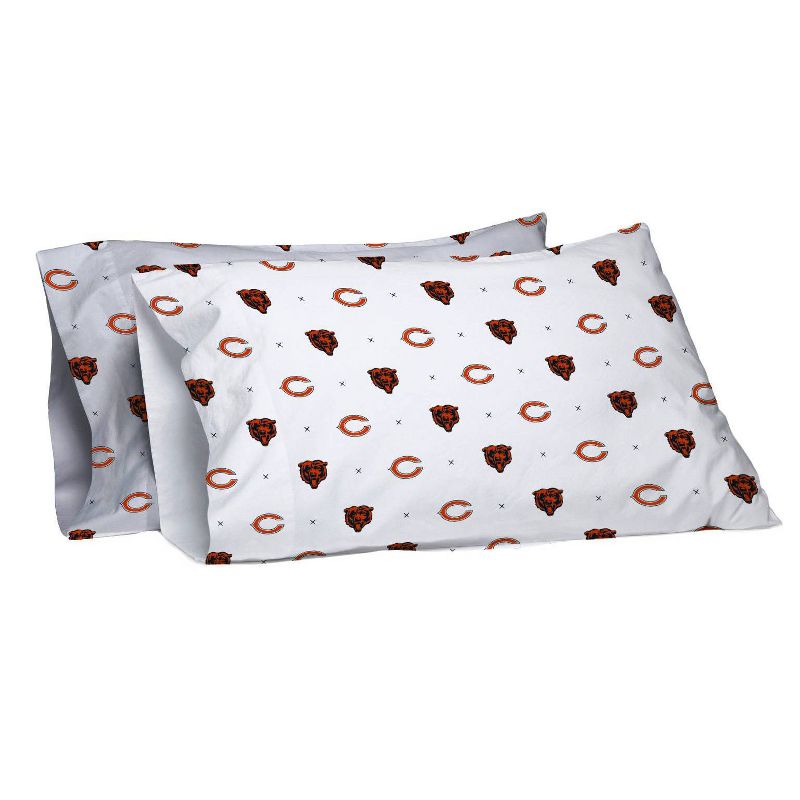 NFL Chicago Bears Small X Queen Sheet Set - 3pc, 3 of 4